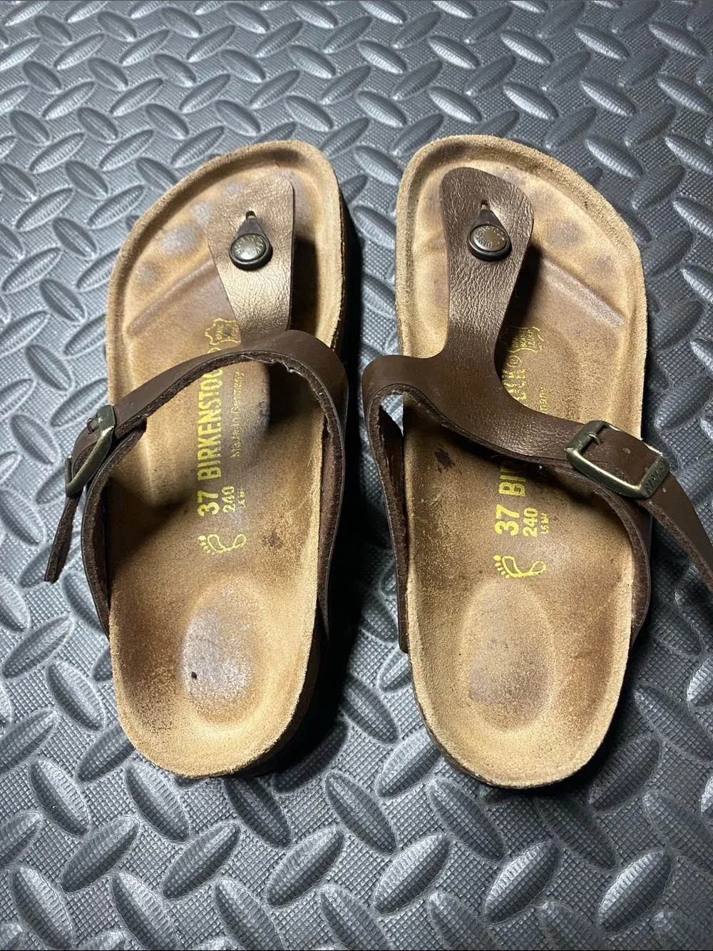Birkenstock Adria Womens Brown-Copper Oiled Leather Thong Sandals Size 37 US 6 - Picture 2 of 6